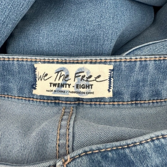 Free People - Just Float On Raw Hem Flared Jeans Sz 28 - Picture 5 of 7
